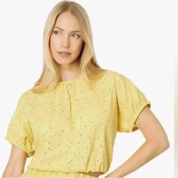 Madewell Michele Eyelet Bubble Top in Dream On Daisies - Picture 1 of 11